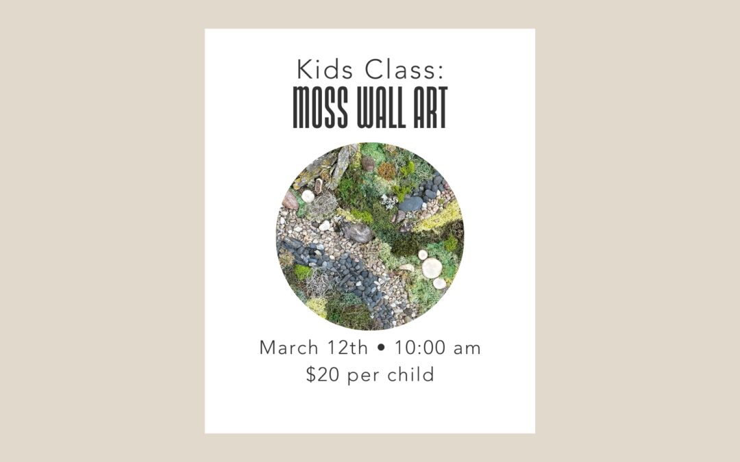 3/12 Kids Class: Moss Wall Art